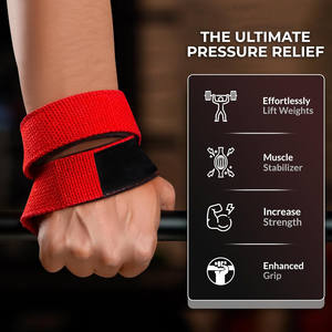 Sangle de musculation rembourrée en forme de 8 pour soulever des poids, protège-poignets pour la musculation, accessoires de salle de sport en gros, faible tarif - Product Image 5