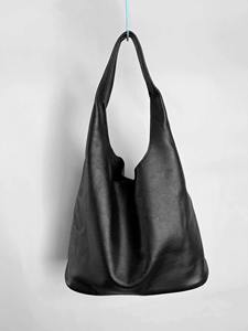 Grand sac fourre-tout Hobo Shopper pour femmes de qualité sac à bandoulière en cuir véritable souple de couleur unie pour les LHB-0127 de voyage - Product Image 4