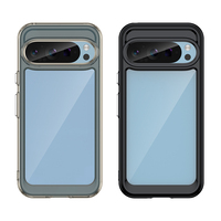 Nouvelles coques de protection colorées en acrylique transparent souple TPU, légères, design uni, boutons électroplaqués