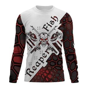 Camiseta de Pesca Deportiva de Manga Larga con Protección Solar UPF50+ Antibacteriana de Secado Rápido, Transpirable, 100% Poliéster, con Estampado Digital Personalizado al por Mayor - Product Image 1