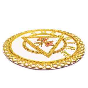 Bajo MOQ bordado a mano emblema masónico insignia por encargo Masonic Regalia delantal insignias para uniforme - Product Image 3