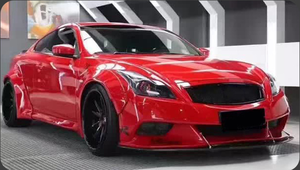 Kit carrosserie large en vente chaude pour <span class=keywords><strong>INFINITI</strong></span> G25 <span class=keywords><strong>G37</strong></span> 2009-2013, résine de haute qualité, accessoires professionnels, barres avant noires, jupes latérales - Product Image 4