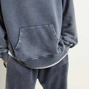 เสื้อฮู้ดแบบสวมหัวสำหรับผู้ชายเสื้อฮู้ดแบบสวมศีรษะ460 GSM เสื้อมีฮู้ดผ้าทอโอเวอร์ไซส์ซักฤดูร้อน OEM - Product Image 1