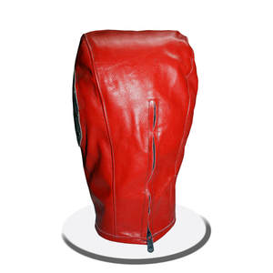 LEATHER COSTUME HOOD <b>MASK</b> HALLOWEEN STYLE BLINDFOLD HOODS WHOLESALE <b>MASKS</b> - Product Image 3