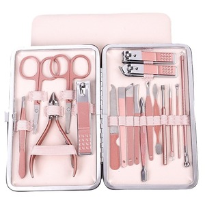 Set all'ingrosso Manicure professionale tagliaunghie <span class=keywords><strong>Kit</strong></span> 18 pz Pedicure cura acciaio inossidabile Set di strumenti <span class=keywords><strong>per</strong></span> Manicure Pedicure - Product Image 1
