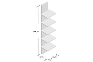 ชั้นวางของติดผนังสีขาวงานหัตถกรรมในบ้าน2025ชั้นวางและชั้นวางของติดผนังชั้นวางหนังสือตกแต่งผนังผลิตในอินเดีย - Product Image 5