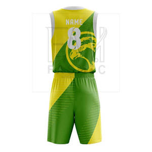 Ropa de entrenamiento de baloncesto transpirable de poliéster 100%, pantalones cortos estampados de buena calidad con conjuntos de uniformes de etiqueta privada - Product Image 3