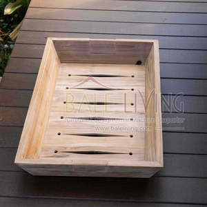 Plateau de service en bois de teck écologique de haute qualité pour restaurants bars cafés-meubles rectangulaires durables - Product Image 4