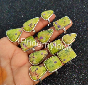 Atlantistie Gemstone Anneaux Lot En Gros Lunette À La Mode Anneaux De Mode En Gros Bijoux 925 Sterling Argent Plaqué En Vrac Anneaux - Product Image 3