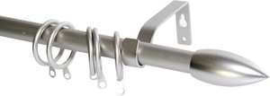 Asta per tende Puntale estensibile cm. 71 122 Argento - Product Image 1