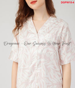 Pijama de manga corta de satén 100%, conjunto de su requisito, Material suave, cómodo en los días calurosos, ropa de dormir cómoda y elegante 2024 - Product Image 4