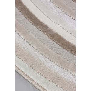 Alfombra Moderna Netline AR002 Color Crema, 80x150cm, 10022g, Polipropileno y Poliéster, Fácil de Limpiar, Duradera, No Desprende Pelusa - Product Image 2