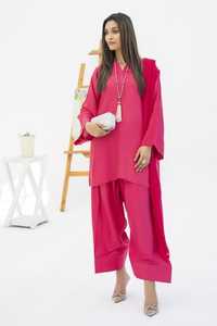 AA IMPEX nueva moda hermosa poliéster Lino Shalwar Kameez trajes Punjabi dibujados a mano para mujeres y niñas - Product Image 5