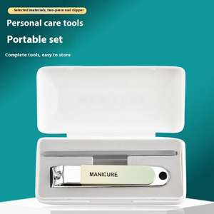 Ensemble de coupe-ongles portables avec lime en verre outils de manucure manucure ensembles de pédicure coupe-ongles en acier inoxydable ensemble de coupe-ongles - Product Image 1