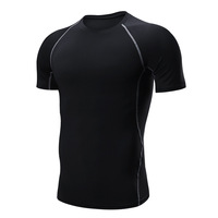 Oem vêtements de fitness à col roulé personnalisés vêtements de t-shirt pour hommes collants de sport entraînement de gymnastique