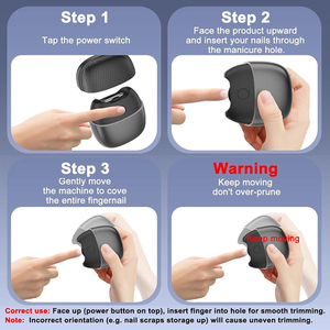 Coupe-<span class=keywords><strong>ongles</strong></span> électrique intelligent Portable Rechargeable longue durée de vie de la batterie Anti-pincement lumière LED broyeur de vernis à <span class=keywords><strong>ongles</strong></span> <span class=keywords><strong>pour</strong></span> <span class=keywords><strong>les</strong></span> soins de santé - Product Image 4