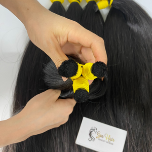 Extensions de cheveux humains vierges vietnamiens, cheveux naturels lisses non traités, cuticules alignées, cheveux bruts en vrac, Cabello Humano - Product Image 4