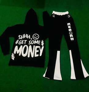 Survêtements à capuche imprimés en coton 100% de haute qualité pour hommes, logo personnalisé, vêtements de sport décontractés, respirants, séchage rapide, hiver - Product Image 5