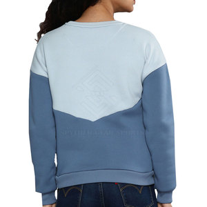 Wholesale Price Winter Long Sleeve Women's Pullover <b>Crewneck</b> Sweatshirt with Front Logo Eco-Friendly Breathable Fleece Fabric - Product Image 3
