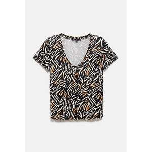 Camiseta Casual de Mujer con Cuello en V, Estampada, con Lazo, Transpirable, de Algodón, Tallas XS XXS, Versión Ajustada, Corta, Verano, Holgada - Product Image 6