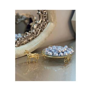 PLATEAUX DÉCORATIFS OR PINNACLE ATLI TEKLİ CAM Design élégant fabriqué à la main pour la maison ou le bureau - Product Image 1