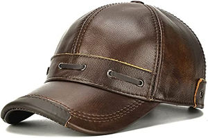 New Arrival Customizable Genuine Cowhide <b>Leather</b> Caps Classic Design Personalized Private Casual <b>Hats</b> & Caps - Product Image 4