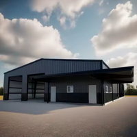 Almacén prefabricado con marco de acero, almacén de tienda industrial galpon con panel aislado estructuralmente