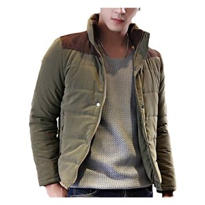Quality Custom Hooded Padded <b>Quilted</b> Puffer Jacket Canvas Waterproof Winter <b>Wool</b> Filled Front Logo for Work - Product Image 5