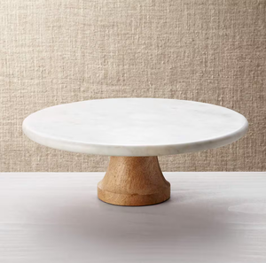 Support à gâteau en marbre Poignée en laiton Artisanat Ensemble de table de salle à manger classique Support à gâteau en marbre au design moderne - Product Image 5