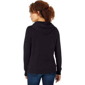 Blushy <b>Black</b> New Collection Cotton Fit style <b>Hoodie</b> Thick Fleece Drop Shoulder <b>Plain</b> Blank Custom Women Hoodies Manufacturer - Product Image 2
