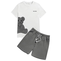 Novedad de verano, camiseta y conjunto corto para hombre, conjunto de manga corta sólido para hombre, ropa de marca para hombre, conjuntos de dos piezas, camisetas para hombre 2025