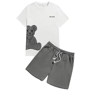 <b>Summer</b> New <b>Men</b> T <b>Shirt</b> and Short Set Short Sleeve Solid Male Set <b>Men's</b> Brand Clothing Two Pieces Sets Male <b>Men's</b> T-<b>Shirts</b> 2025 - Product Image 6