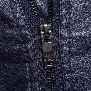 Veste en cuir et toile pour homme, style tendance, col montant, logo sur le devant, haute qualité, imperméable, coupe-vent, respirante, séchage rapide - Product Image 4