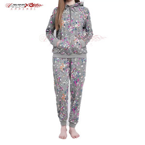 Chándal de Invierno para Mujer con Sublimación, Pantalones a Juego, Ligero, 100% Poliéster, Transpirable, Diseño con Capucha, Cierre con Cordón - Product Image 1