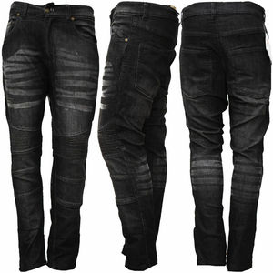 Pantalones vaqueros personalizados para motociclista para hombre, ropa deportiva a prueba de viento con forro de protección de aramida, pantalones vaqueros de moda - Product Image 3