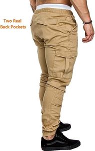 Pantalones de chándal Cargo de verano para hombre al por mayor de fábrica, pantalones de chándal de nailon acampanados a rayas con botones laterales negros personalizados, informales, holgados, planos para hombre - Product Image 3