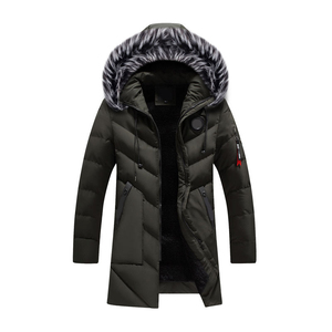 Men's Winter <b>Hooded</b> Double Layer <b>Waterproof</b> Windproof <b>Puffer</b> <b>Jacket</b> <b>with</b> Zipper Closure Versatile High Street Style - Product Image 1