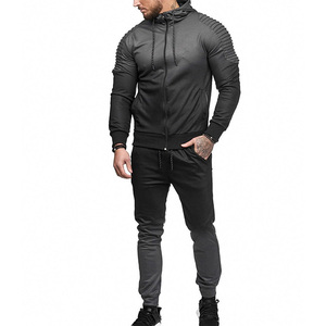 Chándal con logotipo personalizado para hombre con cremallera completa de alta calidad para primavera y verano, conjuntos de chándal para hombre - Product Image 1