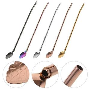 Juego de Agitadores de Cócteles con Punta de Hoja, Acero Inoxidable Premium, Mango Trenzado, Reutilizable, Acabado de Color, Herramienta de Bar para Bares Profesionales - Product Image 3