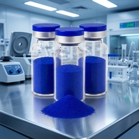 Matière première cosmétique OEM/ODM de qualité supérieure, 99% de tripeptide de cuivre-1 en poudre bleue, flacons GHK-CU 100mg