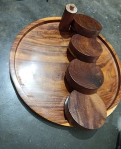 Serveur de nourriture en bois de conception d'escalier en bois pour l'utilisation de fête de mariage de maison d'hôtel de restaurant au meilleur prix - Product Image 3