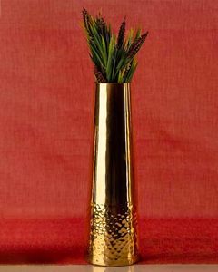Tube Fleur Vase Grand Décor À La Maison Simple Or Métal Décoratif En Aluminium Vase Moderne En Laiton Plaqué Porte D'entrée et Jardin Décor Utilisé - Product Image 1