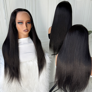 Peluca de Cabello Humano Liso Transparente HD, Color Negro Natural, Cabello Suave y Liso, Peluca con Frente de Encaje 13x4 13x6, Densidad Completa - Product Image 5