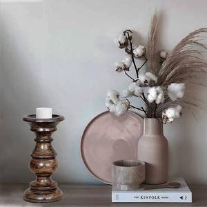 Vintage Style Wooden <b>Candle</b> <b>Holder</b> Perfect For Gifting Home Decor Special Event Display And - Product Image 2