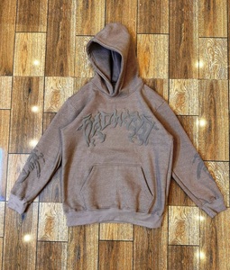 Sweat à capuche unisexe en coton surdimensionné de haute qualité pour hommes Vente en gros Personnaliser 3D Puff Printing logo Hoodies pour hommes - Product Image 2