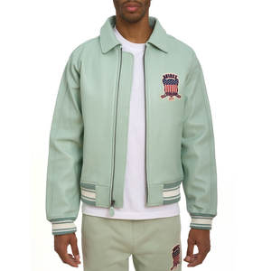 Fournisseur OEM Veste universitaire Coupe personnalisée Bouton pression sur le devant Poignets et ourlet côtelés disponibles dans toutes les tailles et couleurs - Product Image 3