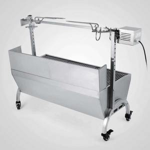 Asador de Carne Moderno de Acero Inoxidable, Barbacoa Automática de Carbón, Capacidad de 40 kg, Asador Comercial para Restaurante - Product Image 5