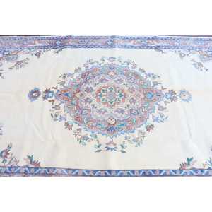 Alfombra Turca Vintage de Lana Azul, 6x9.6 pies (184x293 cm) - Product Image 4