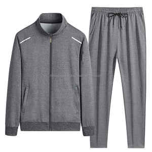 Unisex 100% Cotton Men Sweatshirt Hot New Two-Piece Custom-Made Hooded Pullover Sweatshirt and Solid Pattern <b>Sweatpants</b> <b>Sets</b> - Product Image 1