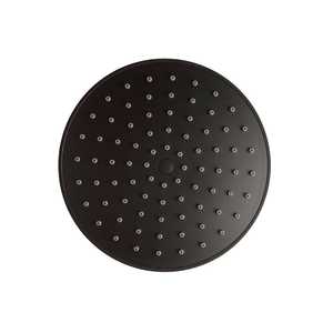 Pommeau de douche rond en acier noir mat de 20 cm, accessoires pour salle de bain et toilettes - Product Image 1